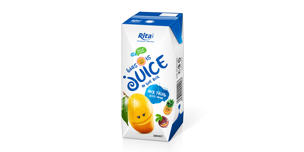 Mixed Fruit Juice 200ml Paper Box Rita Brand